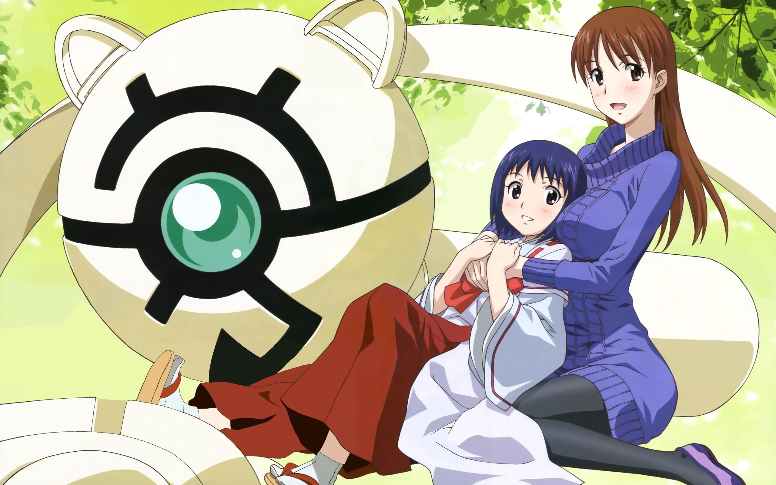 anime girls with poké ball