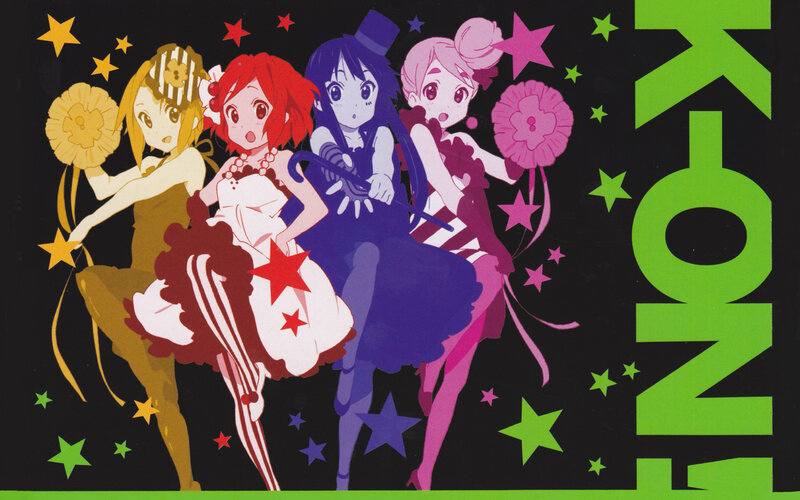 anime girls with pom-poms