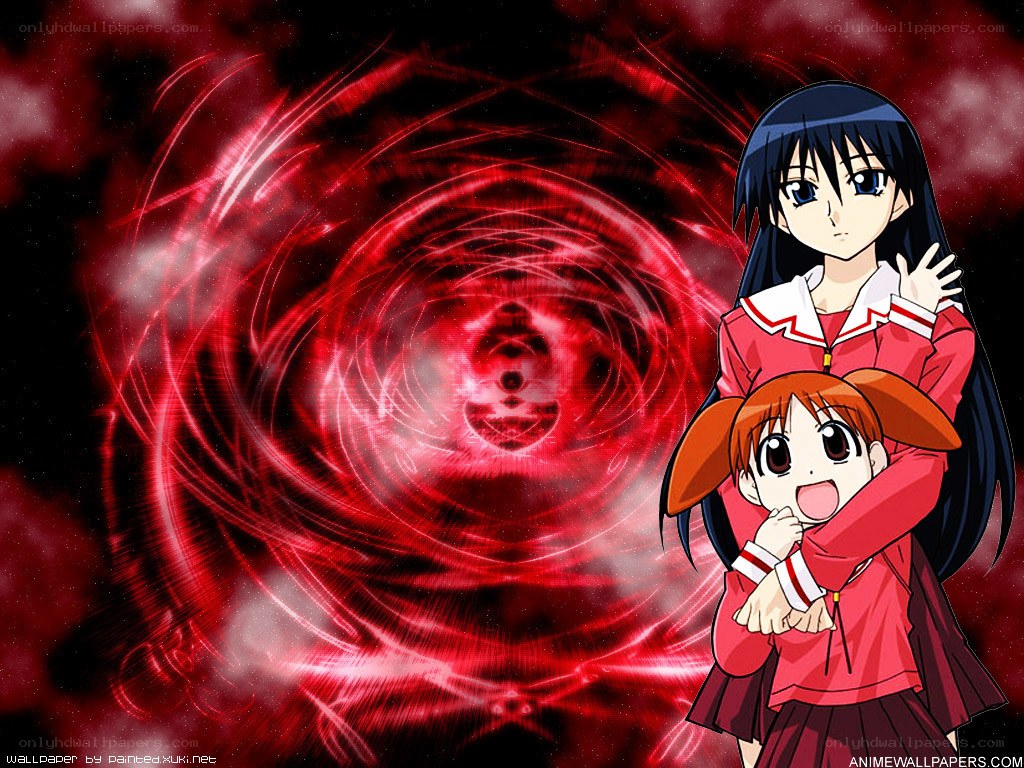 Anime girls with red vortex