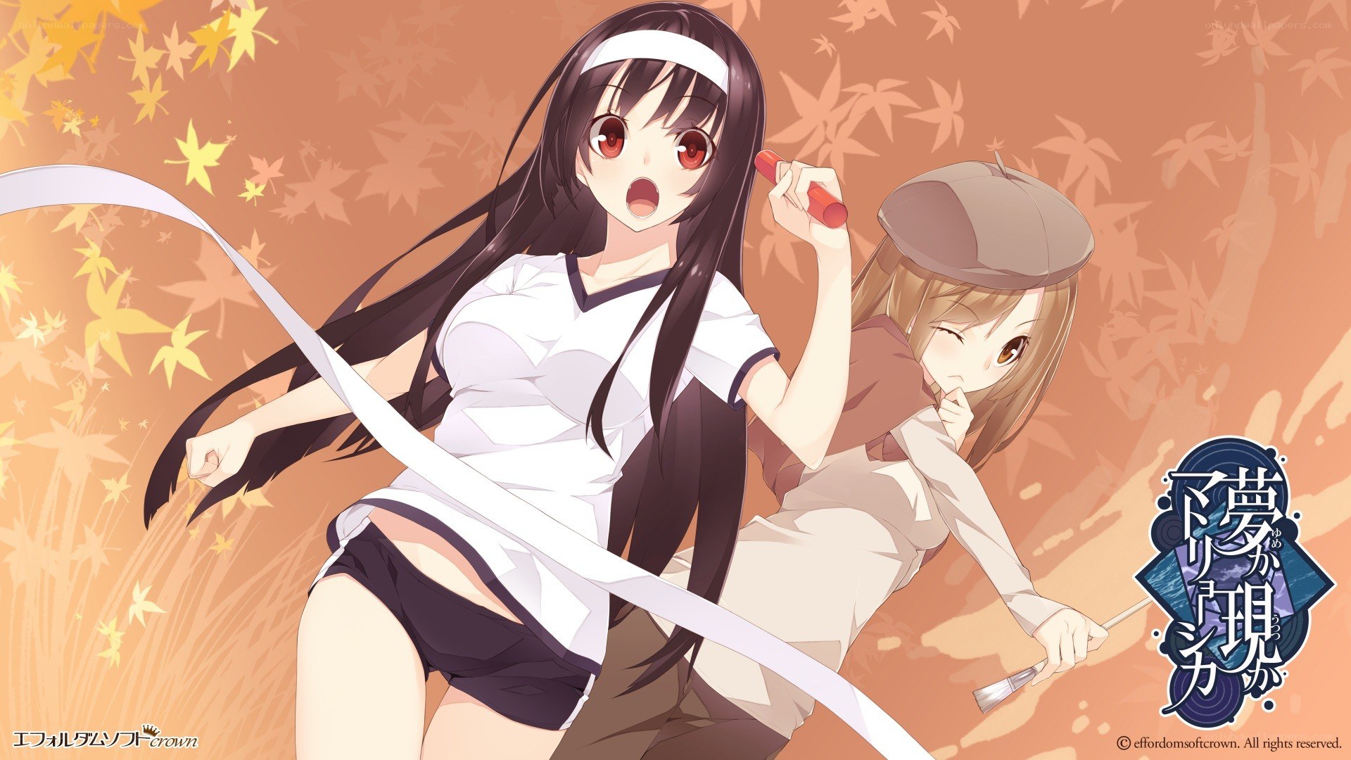 Anime girls with ribbons