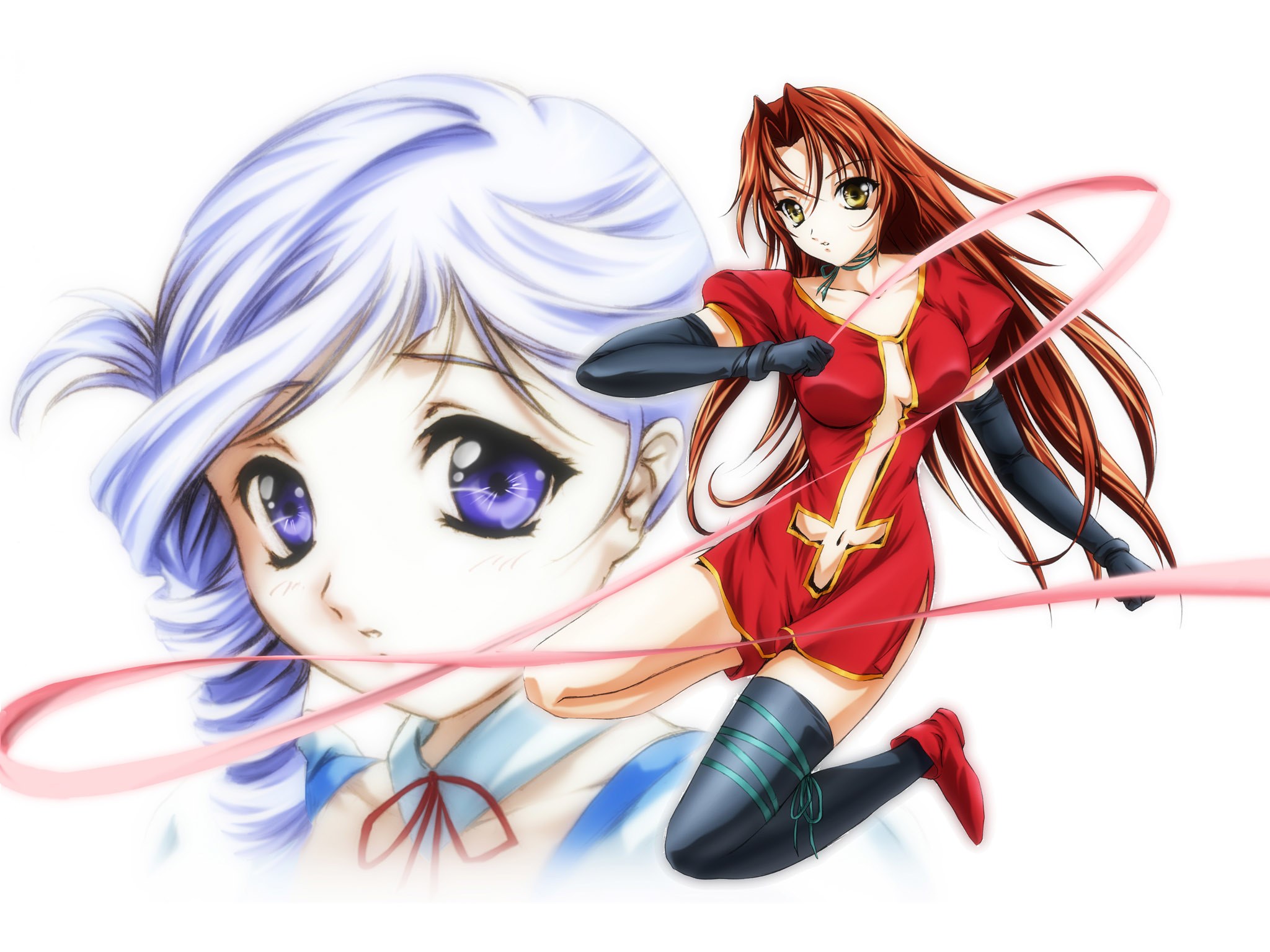 anime girls with ribbons