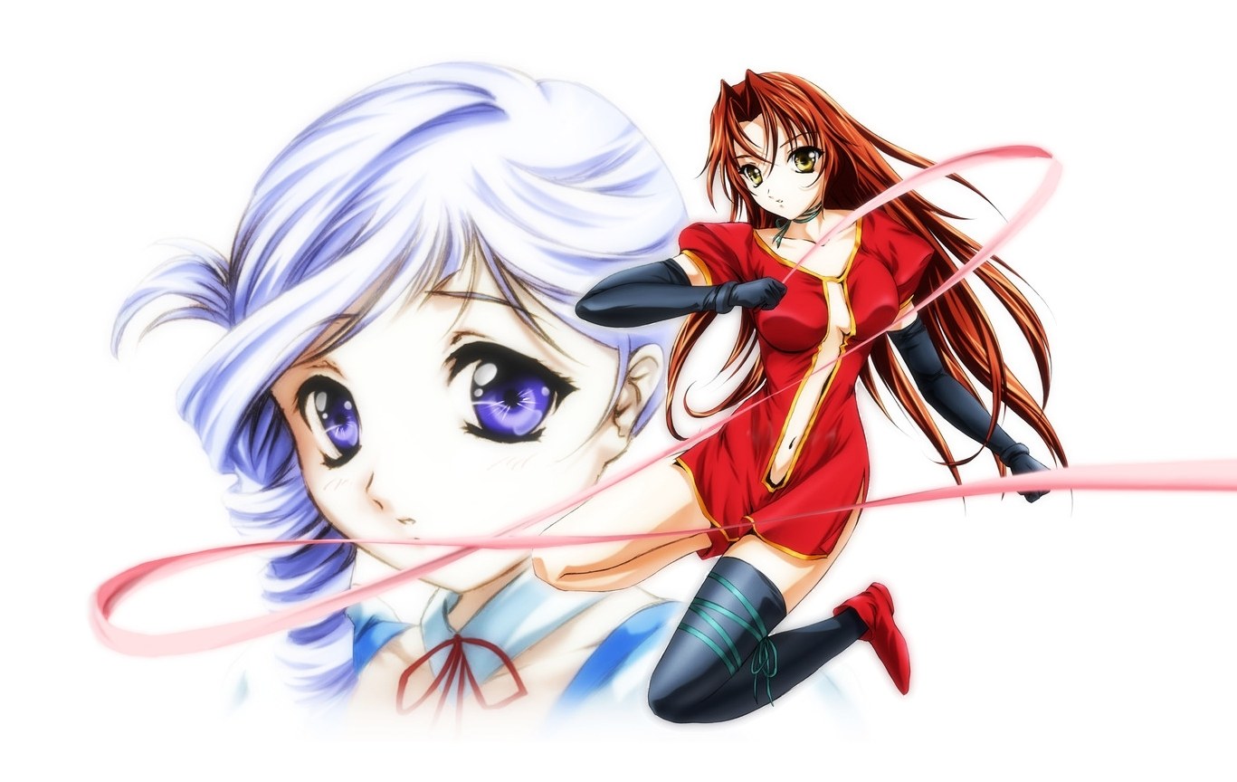 anime girls with ribbons