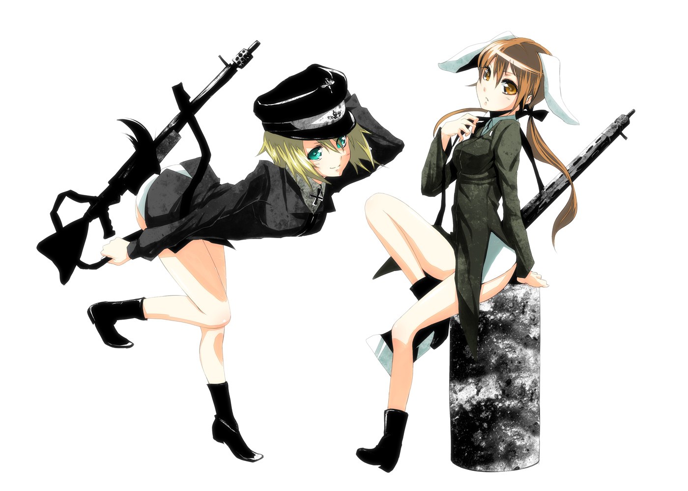 anime girls with rifles