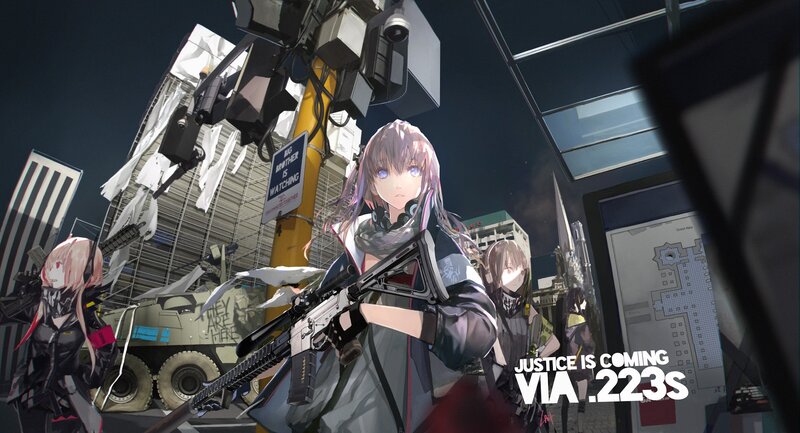 Anime Girls with Rifles — Gray