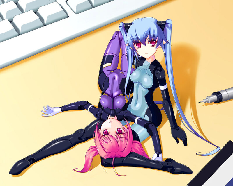 Anime girls with robot parts