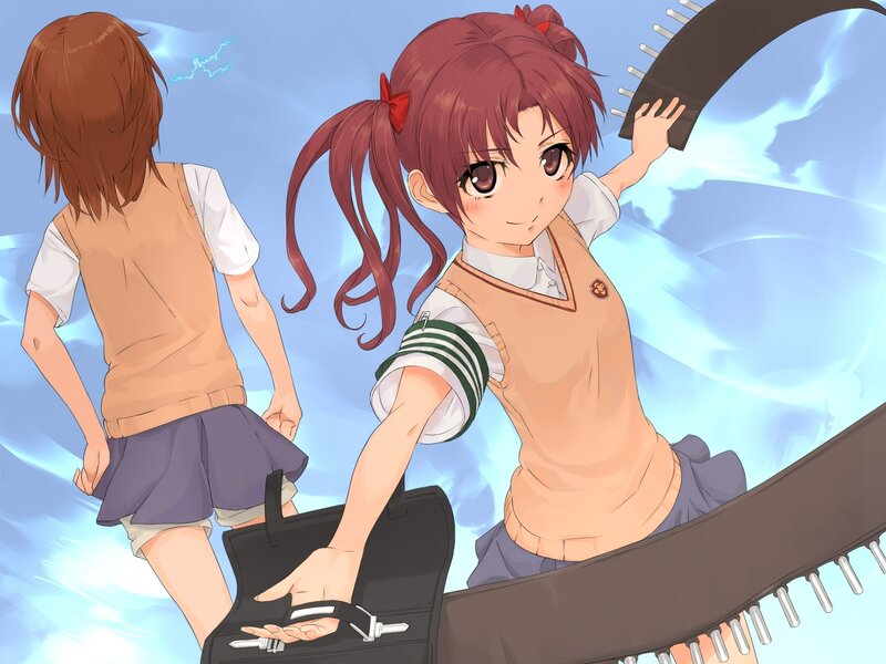 anime girls with school bags