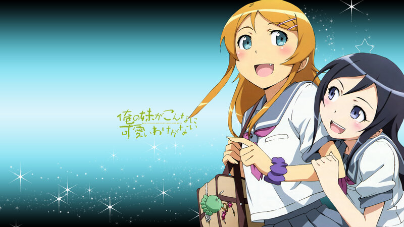 Anime girls with school uniforms