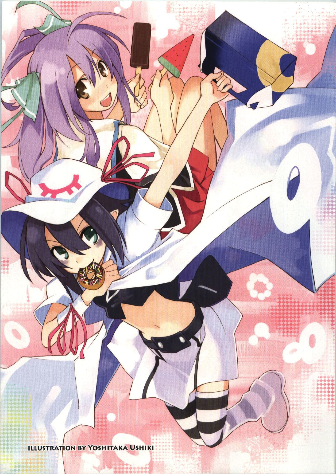 Anime girls with snacks