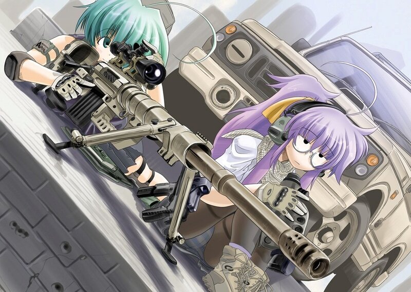 Anime girls with sniper rifles