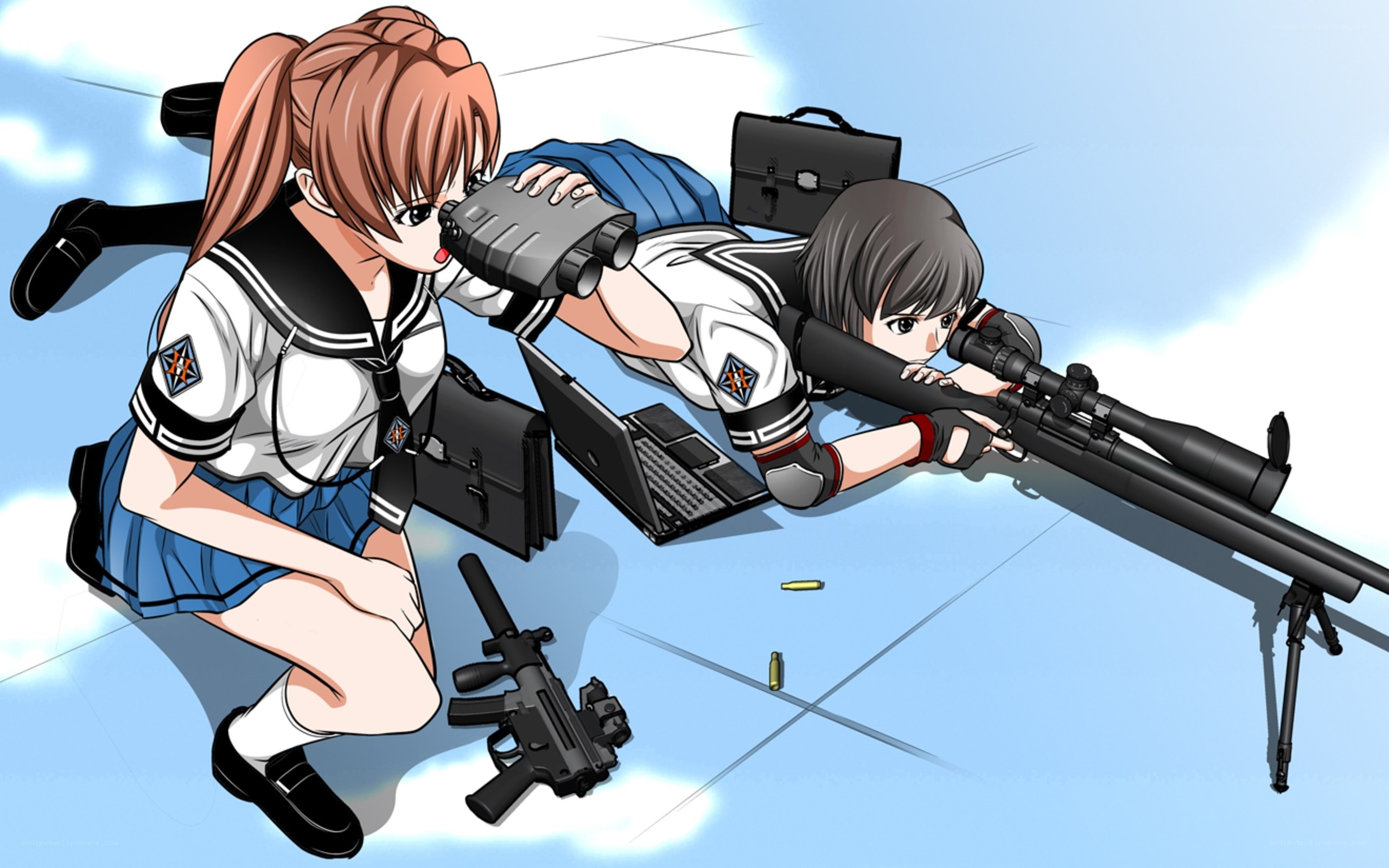 Anime girls with sniper rifles