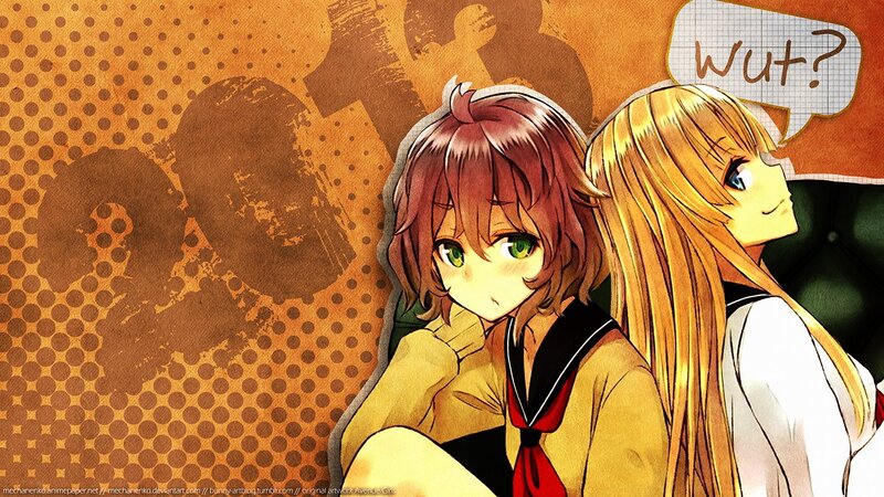 anime girls with speech bubble
