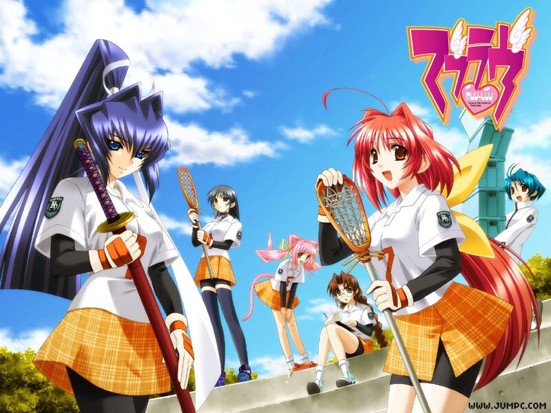 Anime Girls with Sports Equipment — Blue