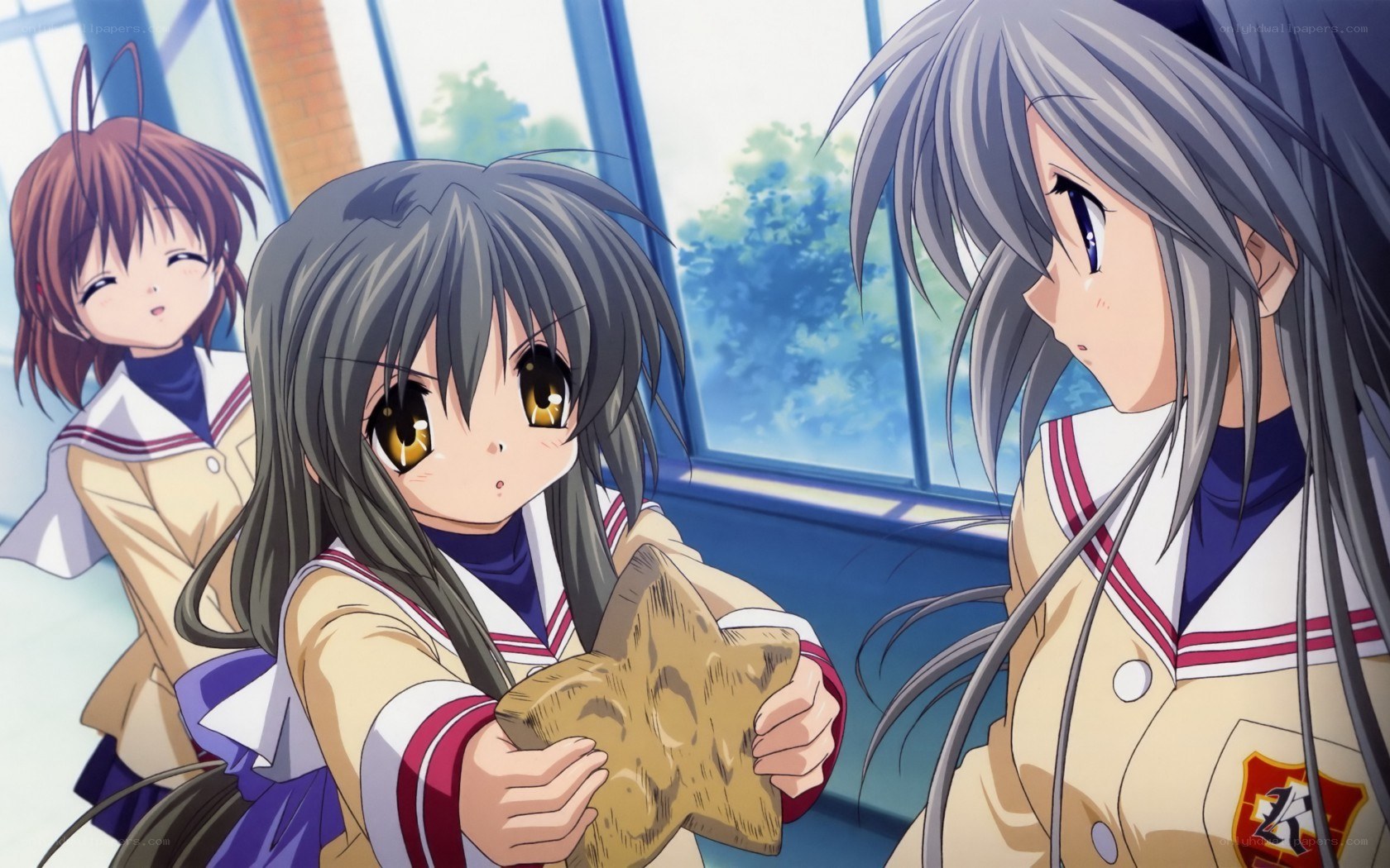 anime girls with star-shaped object