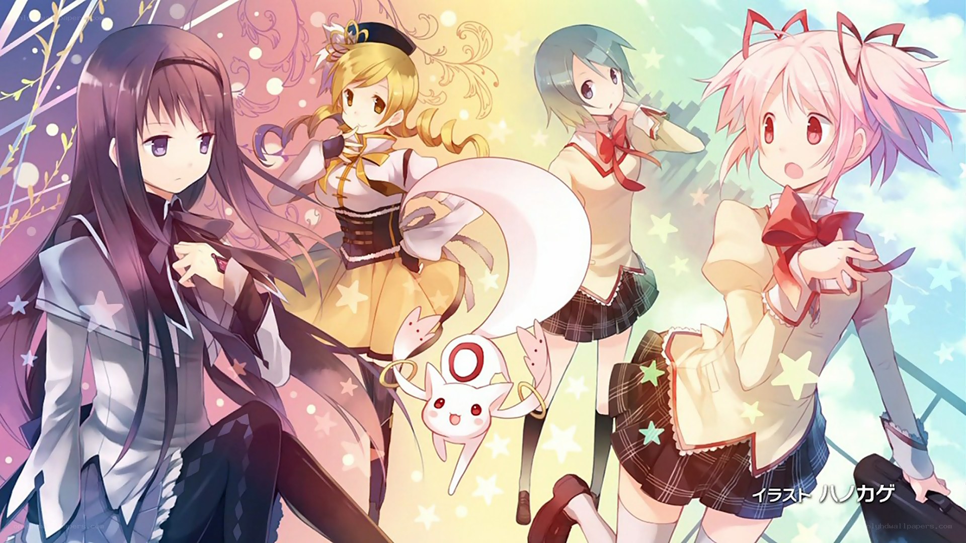 anime girls with star theme