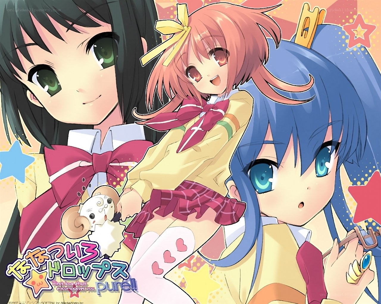 Anime girls with stars