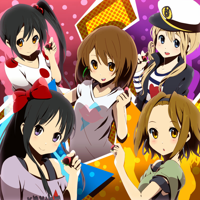 anime girls with strawberries