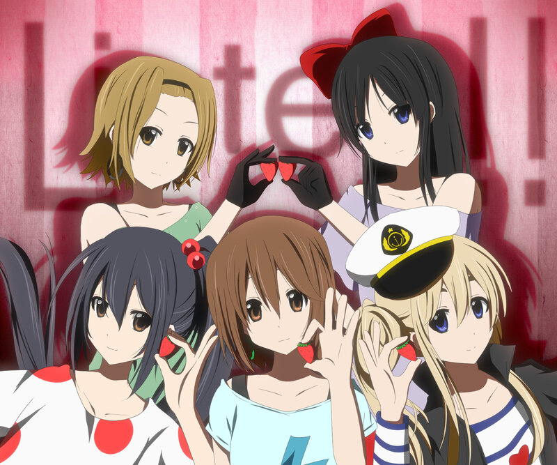 anime girls with strawberries
