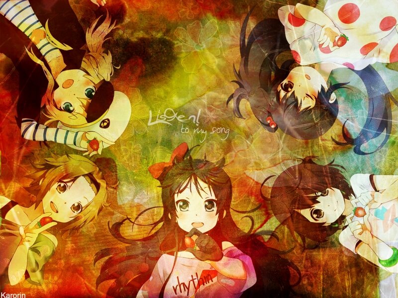 Anime girls with strawberries