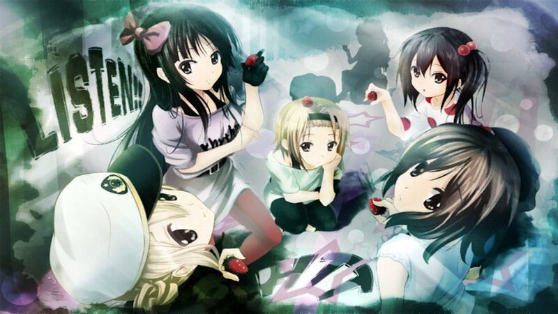 Anime Girls with Strawberries — Green