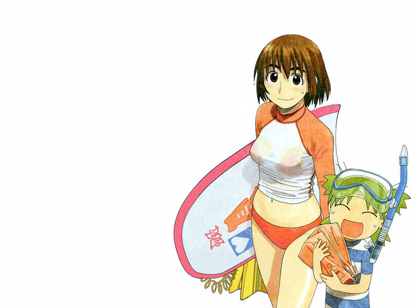 anime girls with surfboard