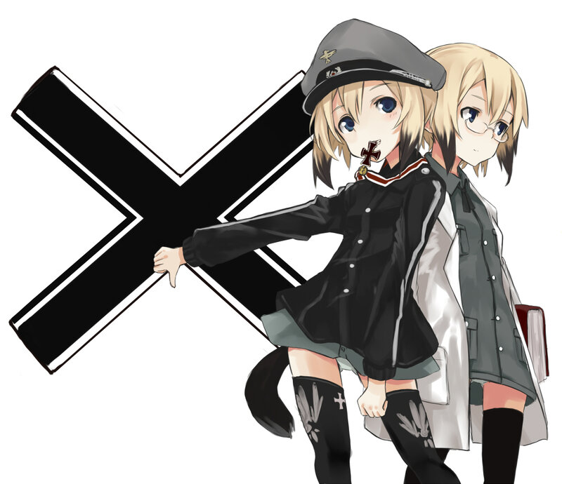 anime girls with swastika symbol