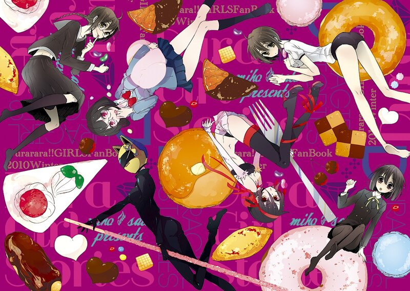Anime Girls with Sweets — Purple