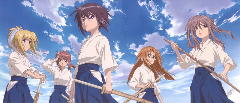 anime girls with swords