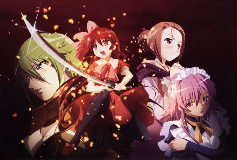anime girls with swords