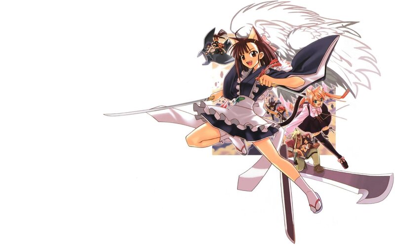 anime girls with swords