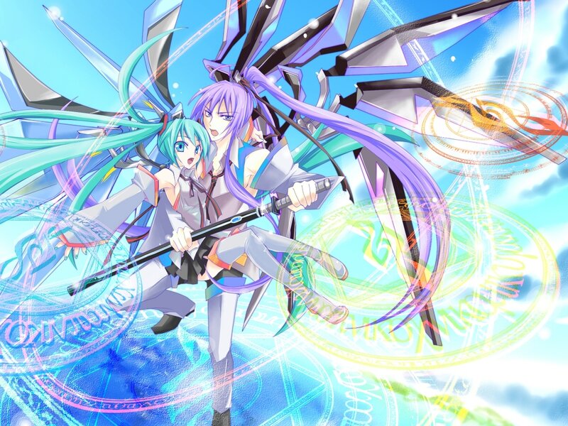 Anime girls with swords