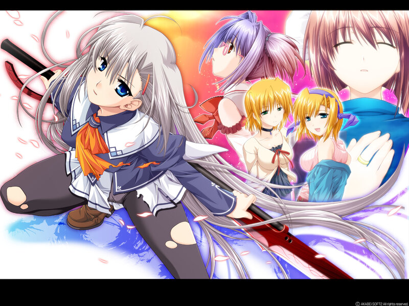 Anime girls with swords