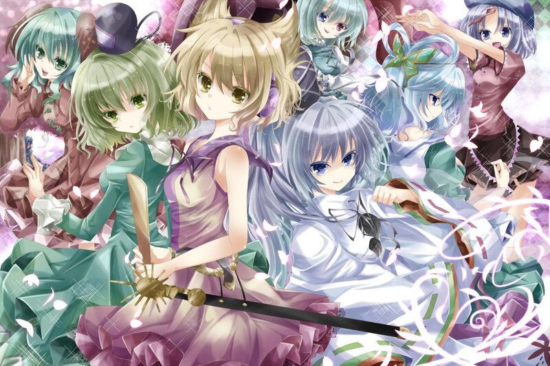 anime girls with swords