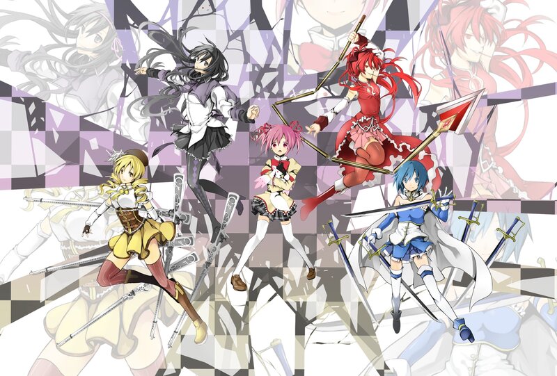 Anime girls with swords