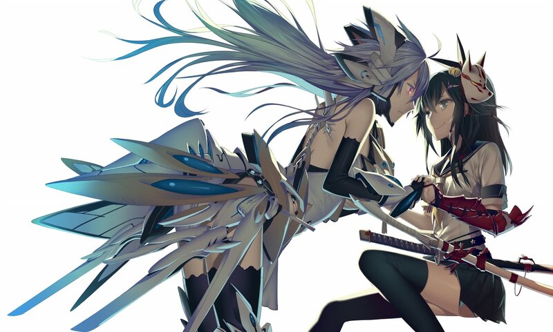 Anime girls with swords