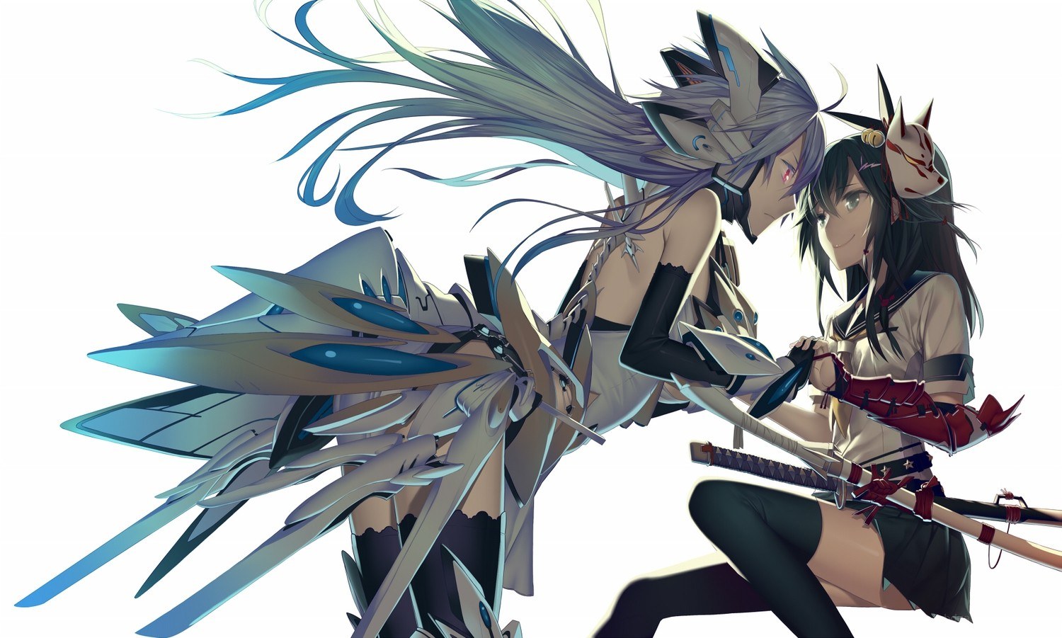 Anime girls with swords