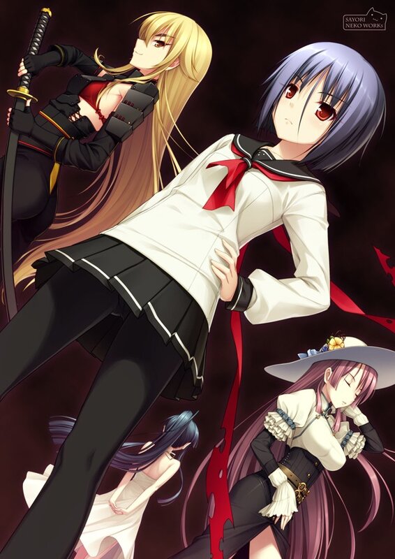 Anime girls with swords and magic
