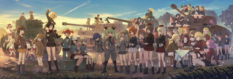 Anime Girls with Tanks — Blue