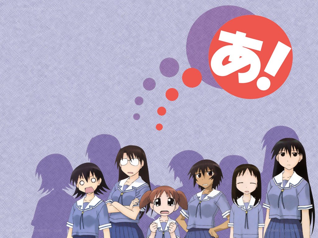 anime girls with thought bubble