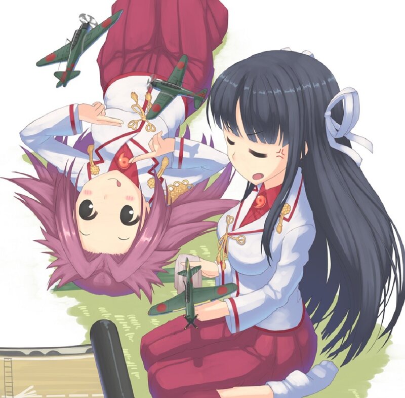 Anime girls with toy planes