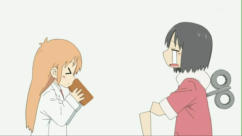 anime girls with toy scissors