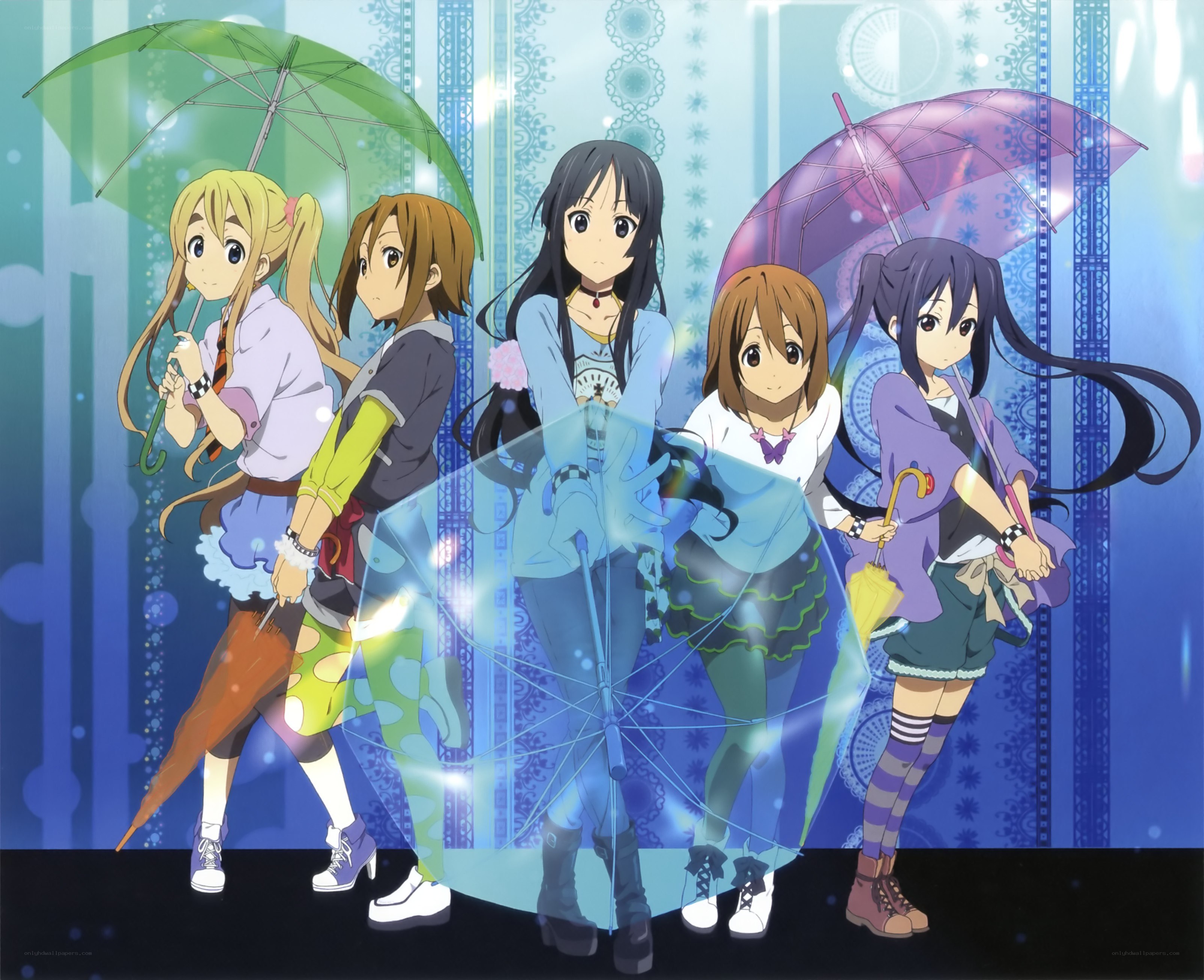 anime girls with umbrellas
