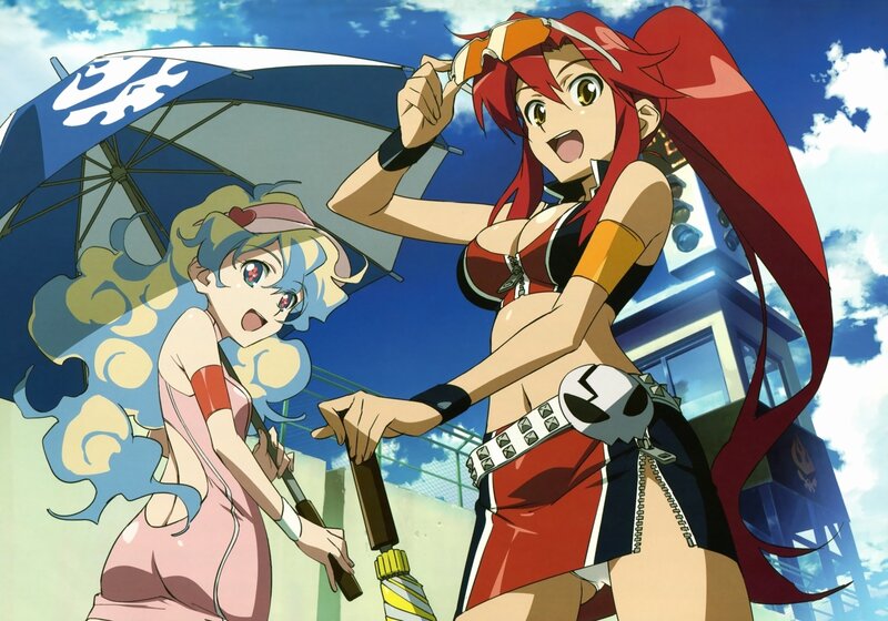 Anime girls with umbrellas