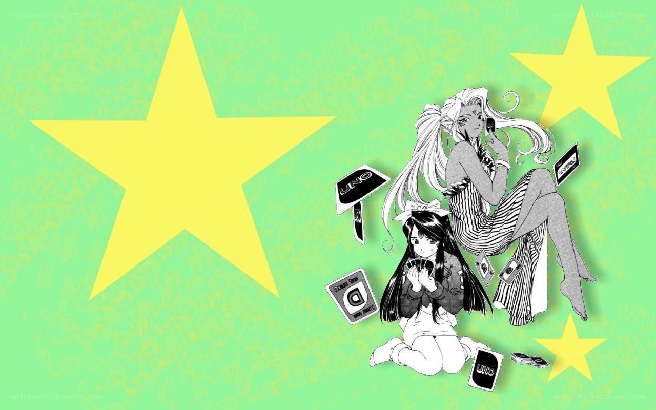 anime girls with UNO cards