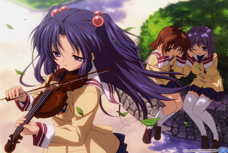 Anime girls with violin