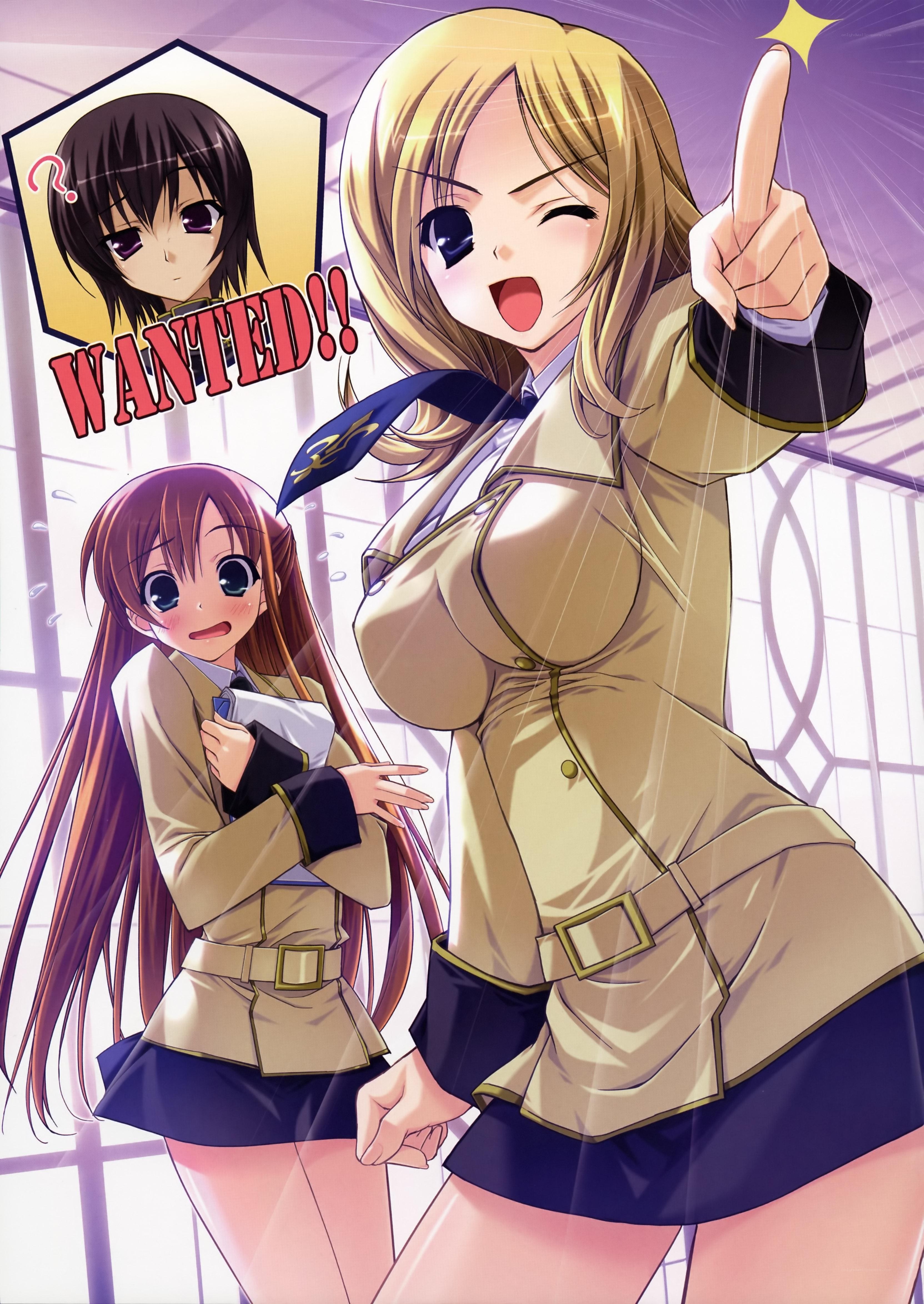 Anime girls with wanted poster