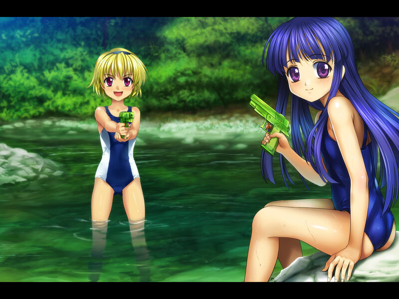 Anime girls with water guns
