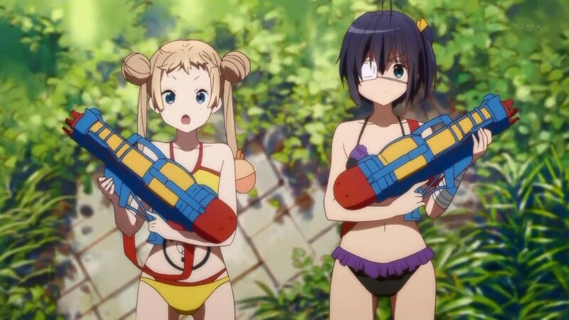 anime girls with water guns