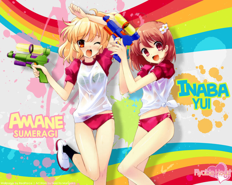 Anime girls with water guns
