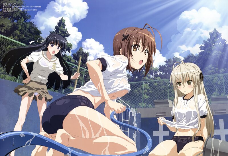 anime girls with water hoses