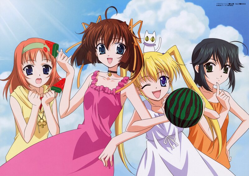 Anime girls with watermelon